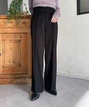 ベルト付きストレートスラックス