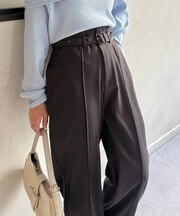 ベルト付きストレートスラックス