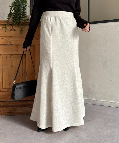 裏毛Iラインマーメイドスカート