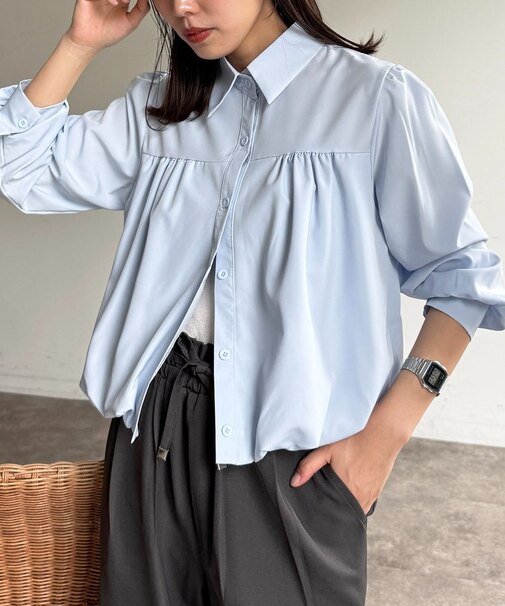 短丈バルーンシャツ