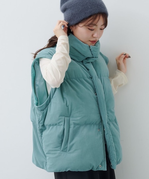 【Kastane】ベロアパディングブルゾン