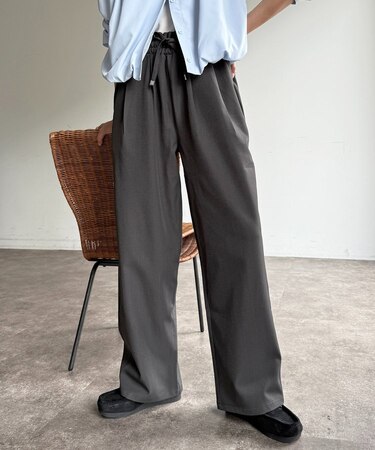 ウエストフリルイージーパンツ