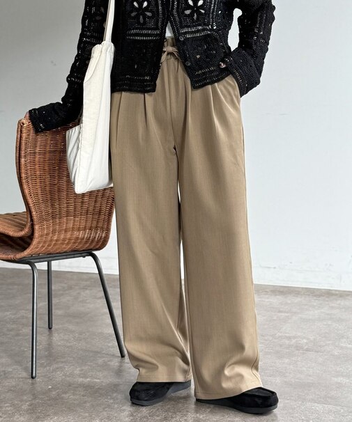 ウエストフリルイージーパンツ