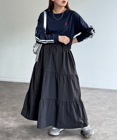 【U.S. POLO ASSN.】ティアードドッキングワンピース