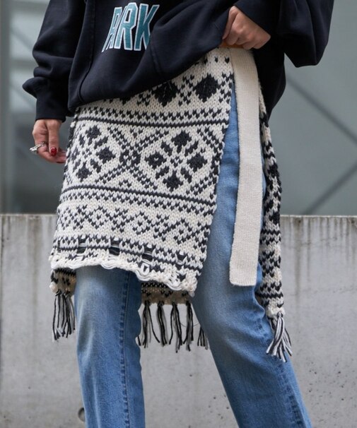 【CIAOPANIC TYPY】マルチウェイノルディックニット巻きスカート