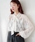 【Kastane】ドットレースボウタイブラウス