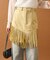 【mystic】フェイクスウェードフリンジスカート