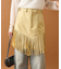 【mystic】フェイクスウェードフリンジスカート