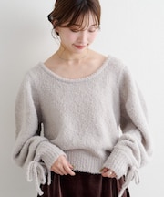 【Kastane】リボンマトンスリーブニット