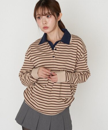 【RAY CASSIN】ボーダーポロT