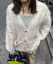 【neutral】シャギーニットカーディガン