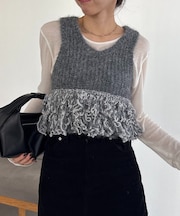 【CAPRICIEUX LE'MAGE】チュールヤーンベスト