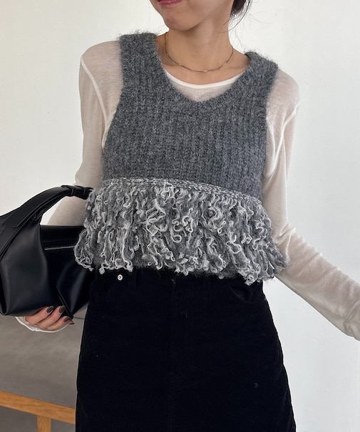 【CAPRICIEUX LE'MAGE】チュールヤーンベスト