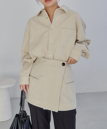 【CAPRICIEUX LE'MAGE】ラップレイヤードシャツ