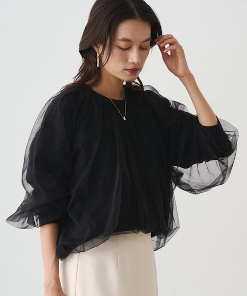 【Loungedress】チュールニット