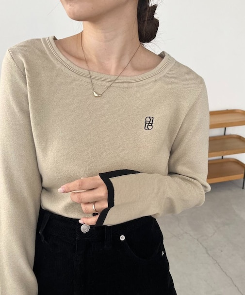 【CAPRICIEUX LE'MAGE】1ポイントバイカラーニット