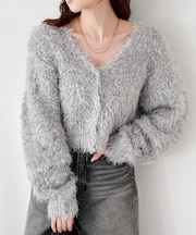 【Kastane】グロスシャギーカーディガン