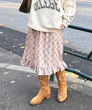 【Ciaopanic】チェックフレアスカート