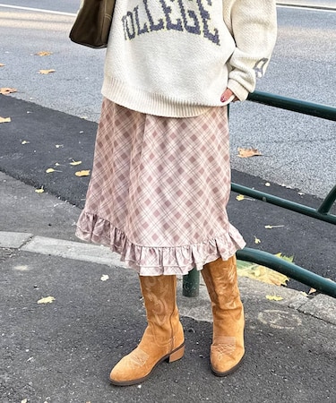 【Ciaopanic】チェックフレアスカート