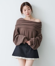 【Kastane】オフショルスウェット