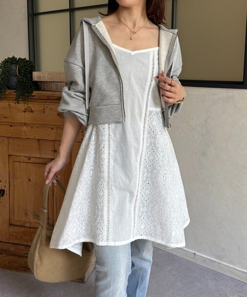 コットンレースキャミチュニック