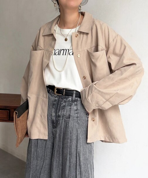 ショート丈シャツジャケット