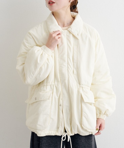 【Kastane】ウエストギャザーナイロンコート