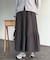 スエードティアードフレアスカート