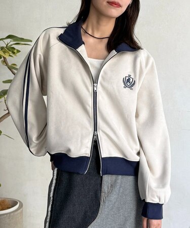 フェイクスエードトラックジャケット