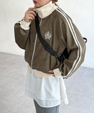 フェイクスエードトラックジャケット