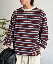 レイヤードボーダーロンT