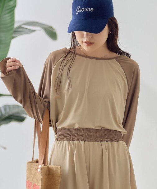 【CIAOPANIC TYPY】バックリボンラグランスリーブラッシュガード