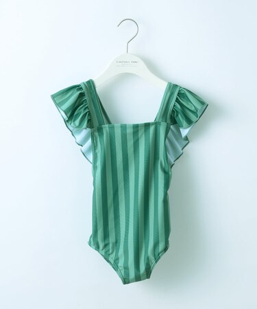 【CIAOPANIC TYPY】【KIDS】袖フリル柄ワンピーススイムウェア