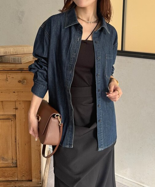 ワンポケットデニムシャツ