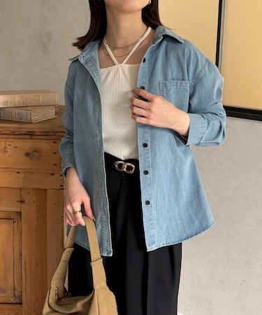 ワンポケットデニムシャツ