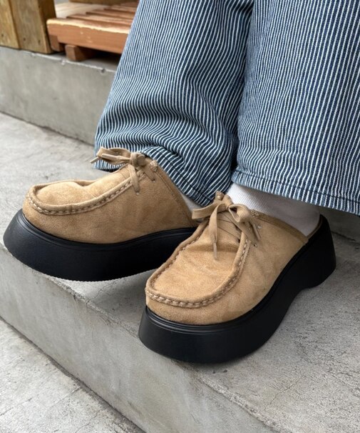 【CIAOPANIC TYPY】厚底ソールスウェードサボ