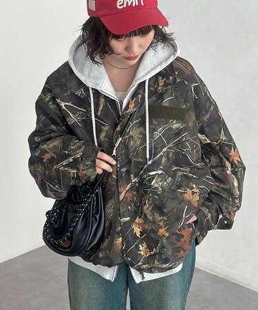 総柄ショートモッズ