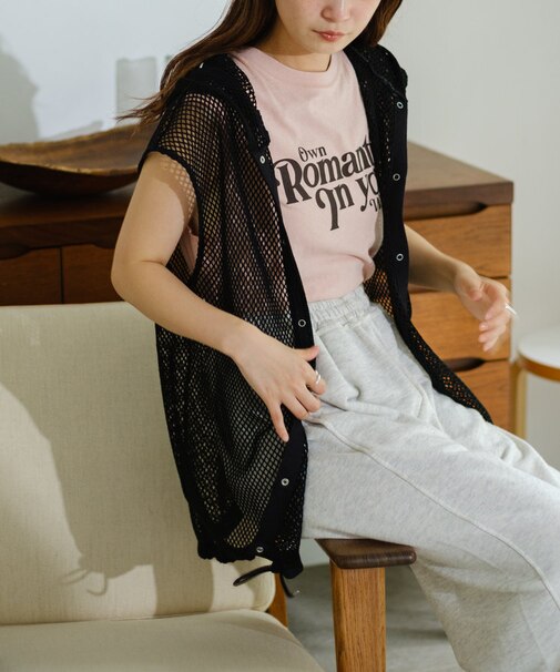 【Kastane】メッシュノースリパーカー