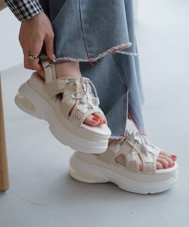 【Kastane】厚底スニーカーソールサンダル