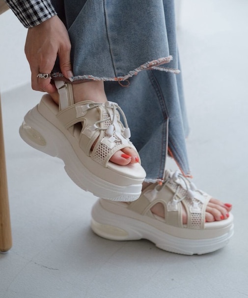 【Kastane】厚底スニーカーソールサンダル