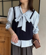 ビスチェSETボウタイブラウス