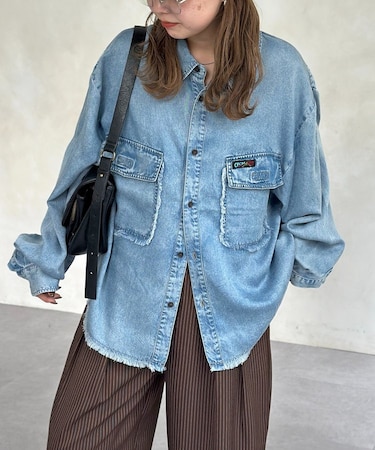 リヨセルデニムシャツ