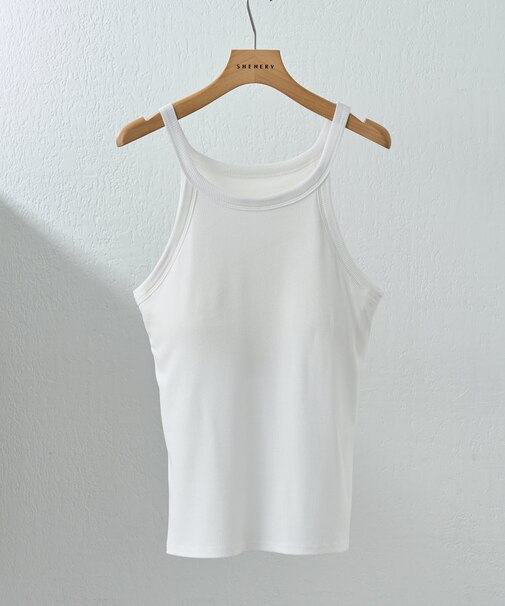 【SHENERY】カップ付アメスリリブタンクトップ