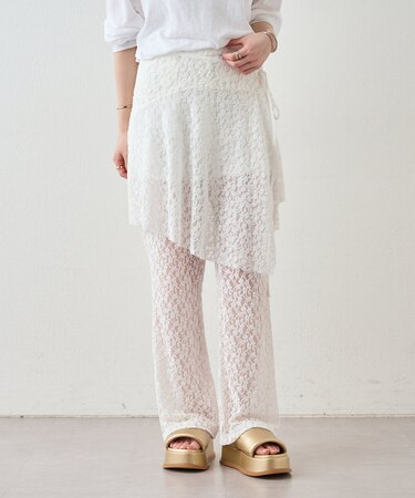 【SHENERY】レースレイヤードパンツ