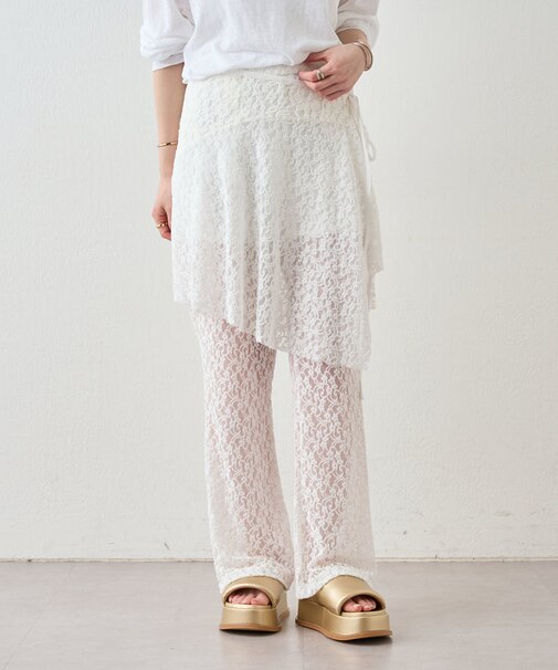 【SHENERY】レースレイヤードパンツ