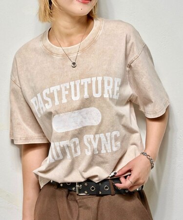 【WHO'S WHO gallery】カレッジケミカルウオッシュTEE/3サイズ