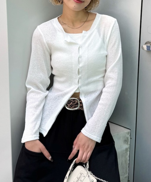 【WHO'S WHO gallery】シアーナローカーディガン