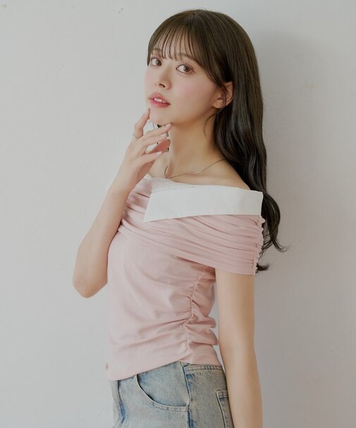 【Chico】シャツレイヤードデザイントップス