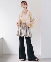 【Kastane】チェックバルーンミニスカート