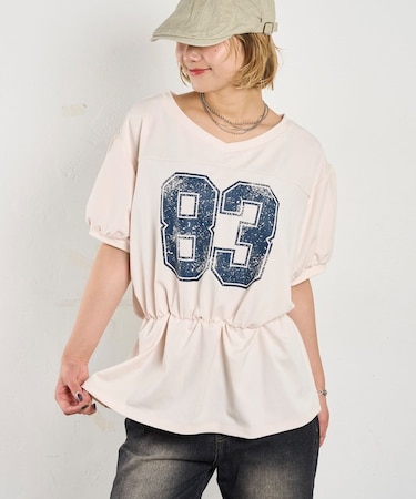 【WHO'S WHO gallery】ナンバリングチュニックTEE